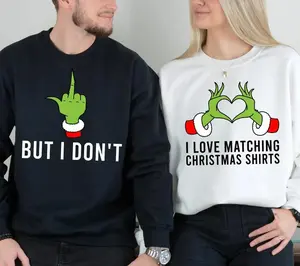 Christmas Couple Sweatshirt, Christmas Pajamas, Funny Christmas Shirt Set, Ugly Christmas Sweater Couple, Couples Matching Christmas Sweatshirt, Gifts for Girlfriend, Gifts for Boyfriend, For Men, For Women,