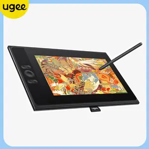 UGEE UE12 11.6" Writing Digital Graphic Tablet - Full-Laminated Screen, 124% sRGB Color Gamut, Battery-Free Stylus, 8 Shortcut Keys, Compatible with Windows, Mac & Android, Includes Cable