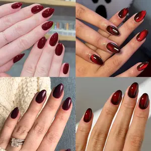 96pcs Short Oval Glossy Press-On Nails Set, Acrylic Fake Nails, Easy Wear, Perfect for Parties, Dancing, Daily Use