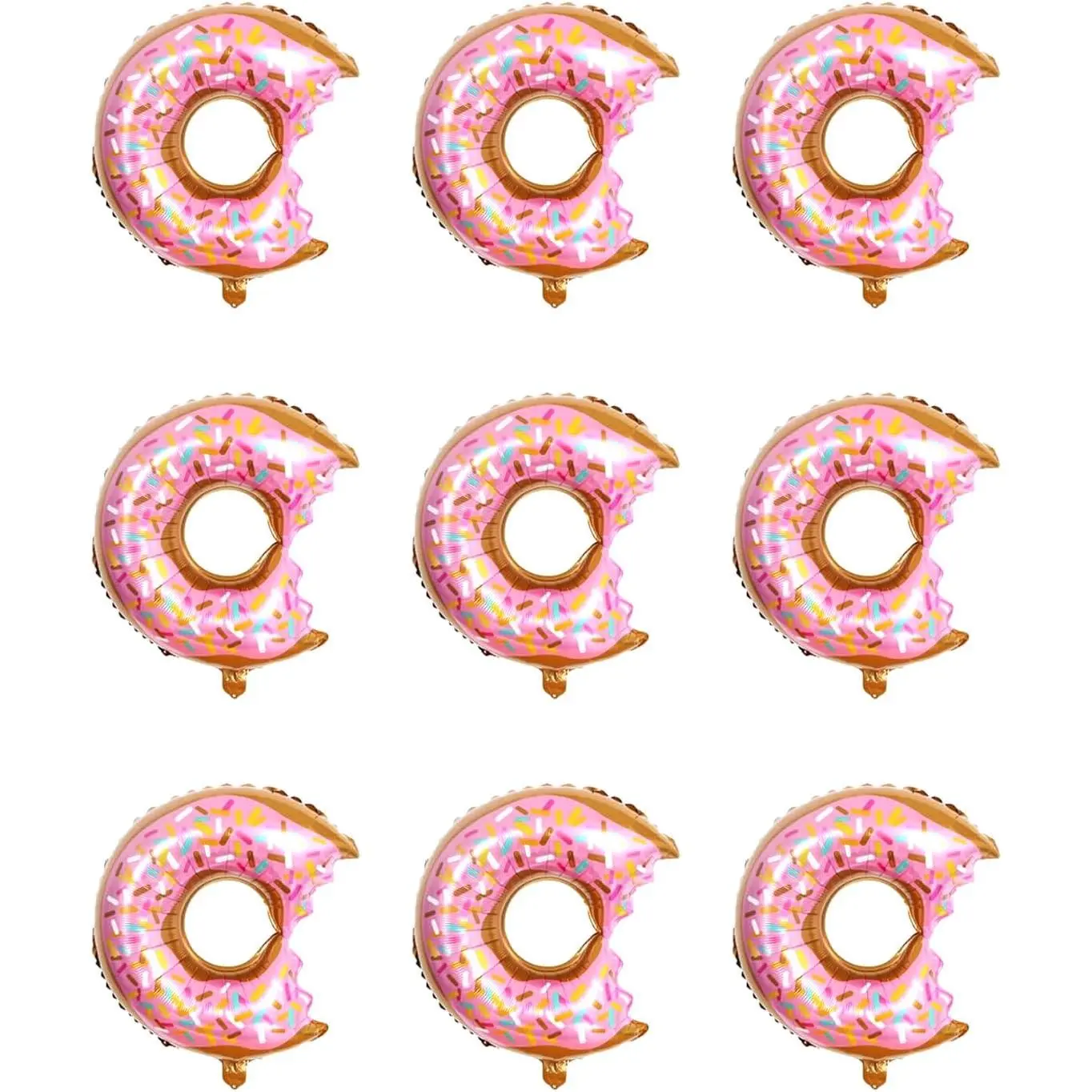 10 count  Small Donut Balloons 10inch Mylar Doughnut for Theme Party Decoration Supplies