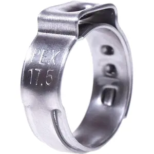 1/2 Inch PEX Cinch Clamp, Stainless Steel Crimp Rings Pinch Single Ear Hose Clamps for PEX Tubing Pipe Fitting Connections (50 pcs)