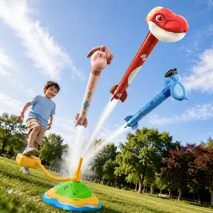 Dinosaur Rocket Launcher Toy - 6 Durable Soft Foam Dino Rockets, Adjustable Angle, Remote Control, 100 ft Launch Range, Indoor/Outdoor Play, Ideal Kids' Gift
