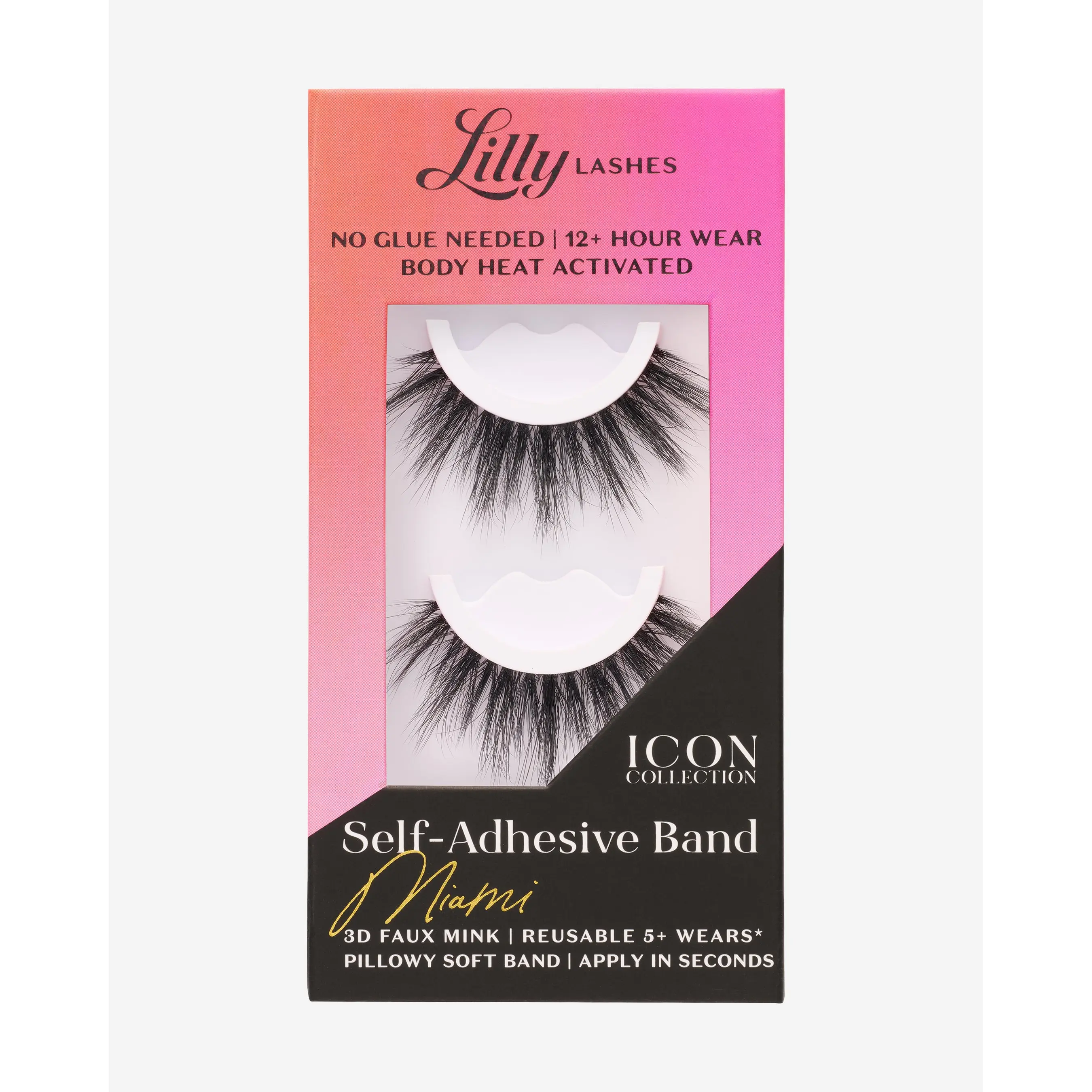 Self-Adhesive Eyelashes Miami | Lilly Lashes 3D Faux Mink | No Glue Needed, Body Heat Activated Self-Adhesive Eyelashes Miami | Lilly Lashes 3D Faux Mink | No Glue Needed, Body Heat Activated