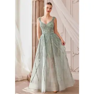 GEMMA JEWELED BEADED BALL GOWN