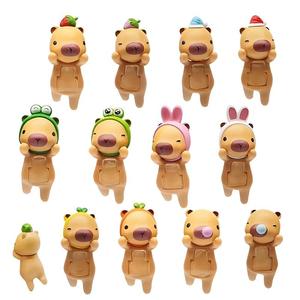 cute animal design phone decoration, durable plastic car dashboard & phone screen decoration, mobile phone decorative accessories