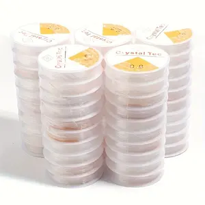 10pcs Transparent Crystal Elastic Thread Handmade Round Cord For Making Bracelet - DIY Beaded Essential Accessories, DIY Beading Accessories