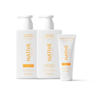 NATIVE Hair Strengthening Trio – Shampoo, Conditioner & Hair Mask for Stronger Hair