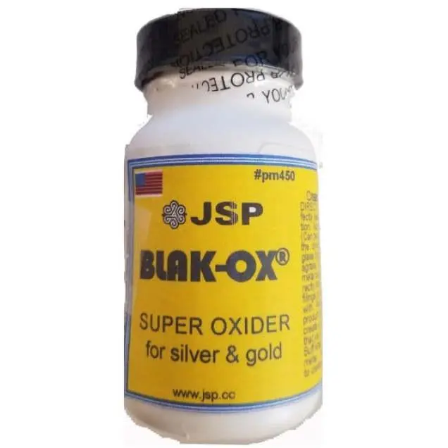 JSP® Blak-Ox Patina Blackening Solution with Hydrochloric Acid - 3 oz Smooth Liquid Oxidizing Agent, Adjustable Shade Control, Durable Dark Tone for Jewelry Finishing, Metal Art, Engraving Contrast (Antique, Smooth Finish) Household Cleaner