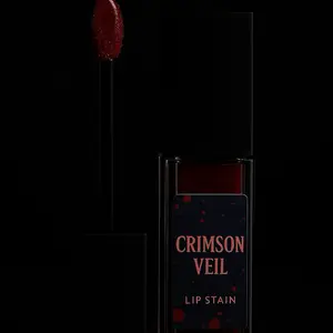 SKINSUMMERS Crimson Veil High-Shine Lip Stain Long-Lasting Glossy Red Tint with Strawberry Pound Cake & Lemon Scent Vegan Cruelty-Free 5ML