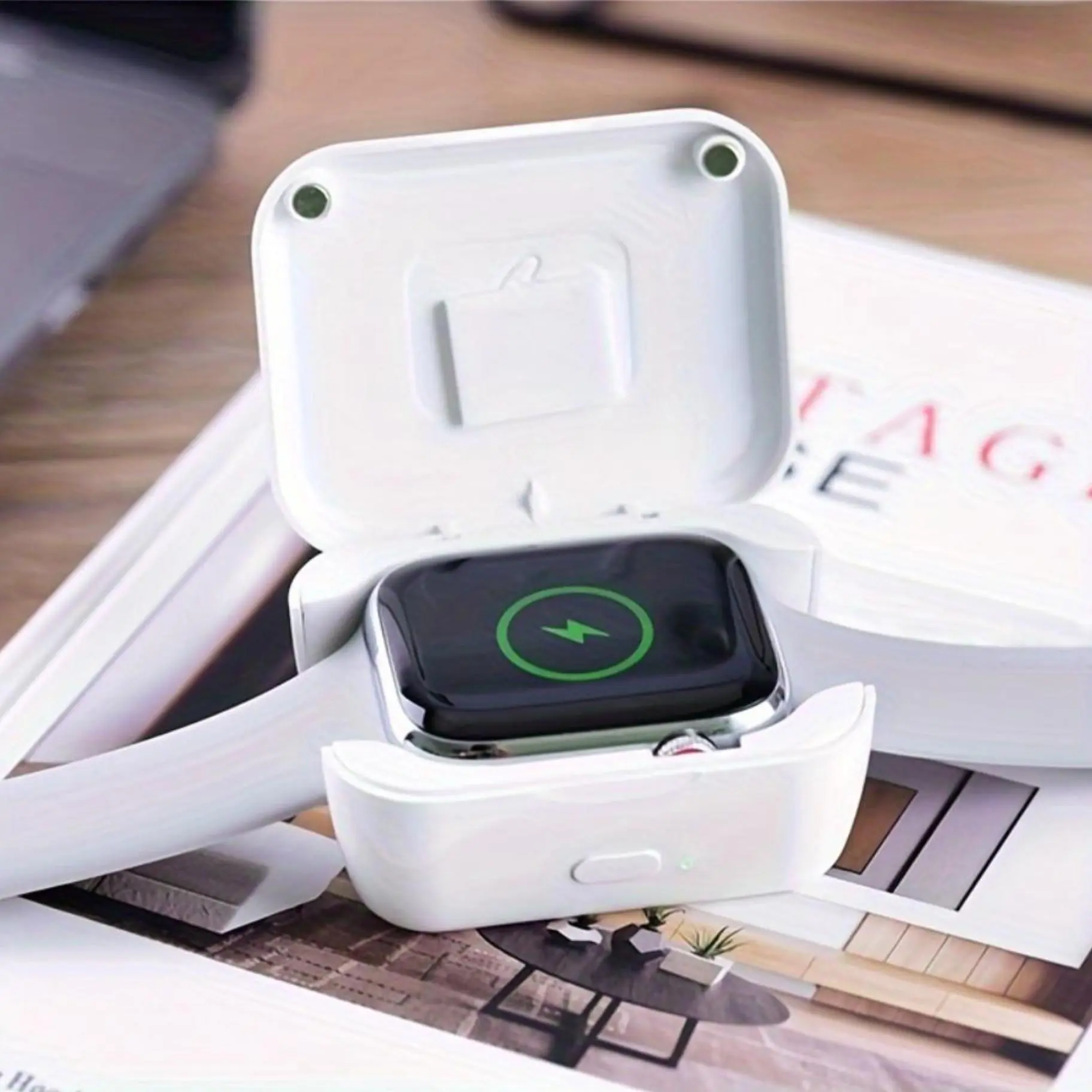 Portable Wireless Watch Charger, 5V1.5A PowerWireless Charging Base, Watch Charger for iWatchSeries, Mobile Phone Accessories Wearable Protection