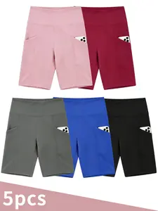 5 Pack Women’s Yoga Shorts, High Waist Scrunch Butt Lifting Biker Shorts, Stretch Tummy Control Fitness Running Gym Active Shorts, High Waist Workout Shorts for Women, 5-Pack Seamless Comfy Yoga Shorts Daily Sports Athletic Wear