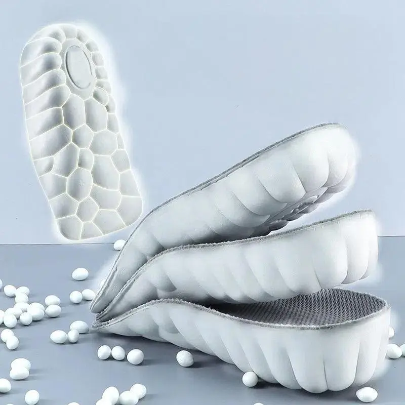 Height Increase Insoles - 3.5cm (1.4in) EVA Foam Shoe Lifts, Mesh Breathable Arch Support Heel Pads, Black & Gray