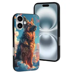 Compatible with Iphone 16 Case Cute - Colorful Cloud Shepherd Dog Soft Silicone Case Compatible with Iphone 16 Phone Case for Women Men