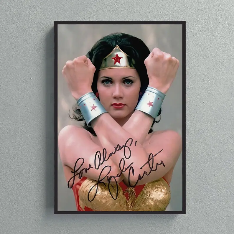 Lynda Carter Wonder Woman Poster Wall Art for Living Room and Bedroom - No Frame, Gift Wall Art Poster Print