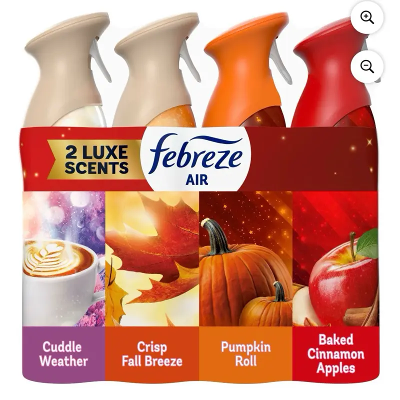 Febreze Air Mist Air Freshener Spray, 4 Count, 32.4 oz