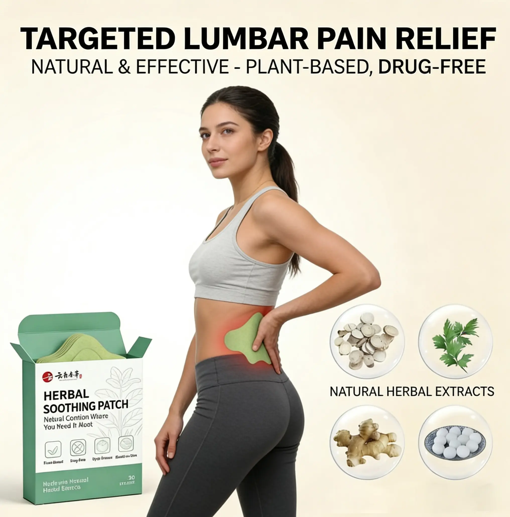 30 Count Lower Back Herbal Heat Patches Value Box,Natural Herbal Lumbar Patch, Soothe Tired Lumbar Spine Fast – Made with Pure Herbal Ingredients, Gentle Heat Therapy for Long-Lasting Comfort