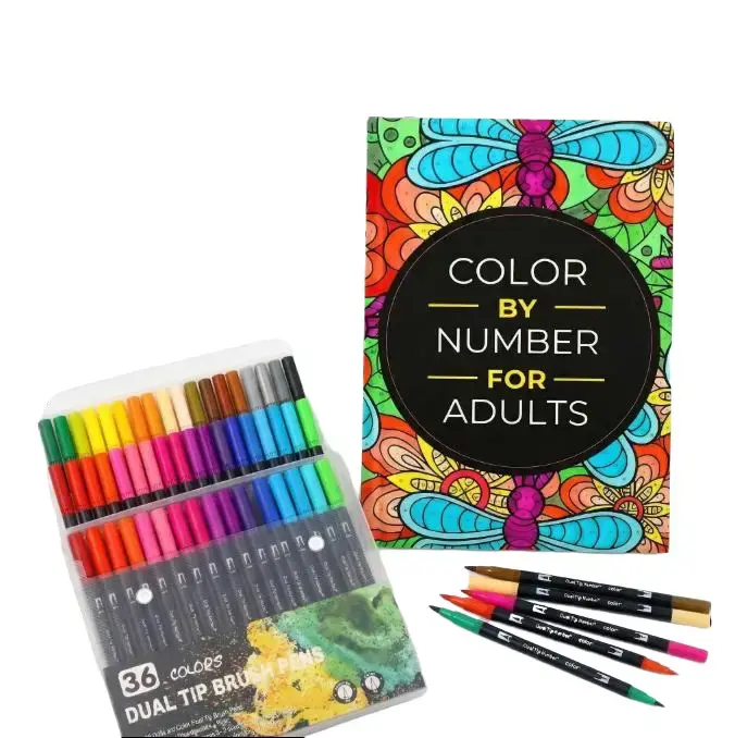 2026 Upgraded Creative and Therapeutic Adult Color-by-Number Kit - Artist Coloring Book with "Hidden Number" Tech, Premium Precise Palette, Relaxing Home & Party Bag Gift