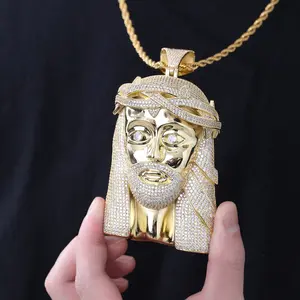 M2-2200 Iced Out Jesus Piece Pendant - Hip Hop Streetwear Necklace