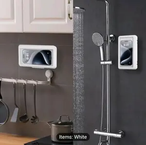 Universal Phone Holder 360° Rotating, Touch Sensitive, Wall Mounted, Adjustable, Water-Resistant for 6.8-inch Smartphones - Cellphone Grip Space Stand