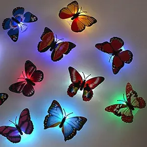 LED Butterfly Decoration Light Butterfly Sticker Wall Light for Garden,Backyard,Lawn,Party,Festive(12PCS)