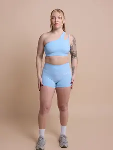 Habits 365 One-Shoulder Bra – Stretch Nylon, Second-Skin Feel, Subtle “Habits 365” Branding