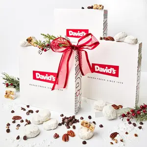 DAVID’S COOKIES Chocolate Chip Pecan Meltaways Soft Cookies Gift Boxes Set – Buttery Sweet, 3-Pack 3 lbs Total Gourmet Holiday Dessert Basket for Celebrations, Special Occasions