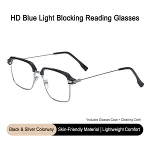 +2.00 Reading Glasses | UV Photochromic, Semi-Rimless, Blue Light Blocking Unisex