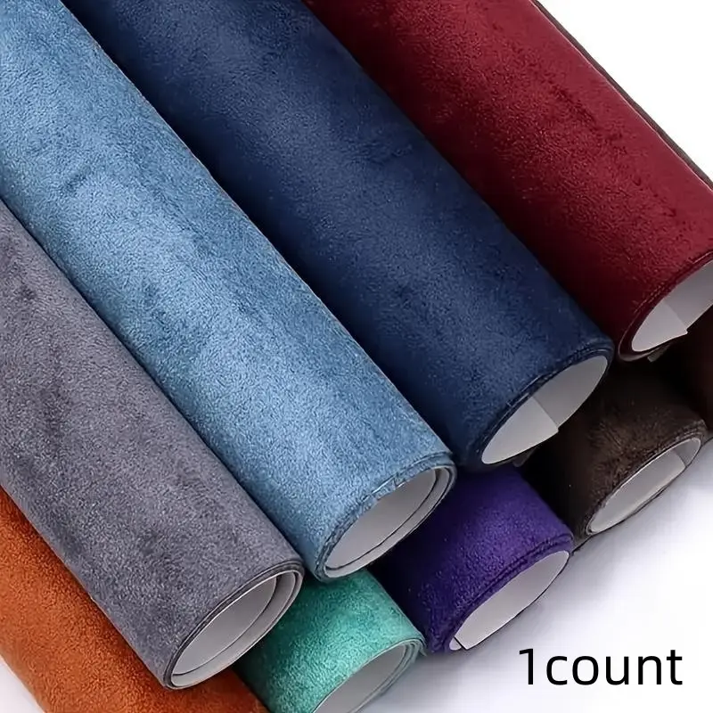 Self-Adhesive Suede Fabric Patch, Self-Adhesive Suede Velour Material Repair, Car Interior Modification Door Panel Console Armrest Repair Patch Practical Aesthetics Durable High Quality Easy Installation Restoration Durability Enhancement