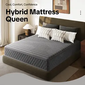 12 Inch Hybrid Mattress in a Box Queen Size,Free Ship CA/NV/UT/AZ, Medium Firm Cooling Mattress with Individual Pocket Springs, Motion Isolation & Non Slip Support And Ergonomic  Mattress Clearance