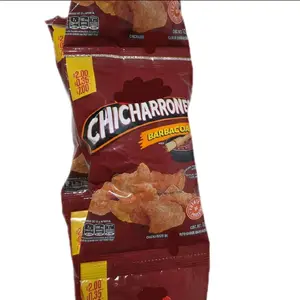 Chicharrones  Crispy BBQ Flavored Fried   12g - 12 Pack, Artificially Colored Snacks from Guatemala