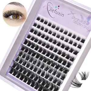 Lash Clusters 120pcs, 8-16mm Wispy Individual Lashes, Natural Look D Curl, Fluffy Cluster Lashes, DIY Eyelash Extension Kit, Wispy Lash Extensions