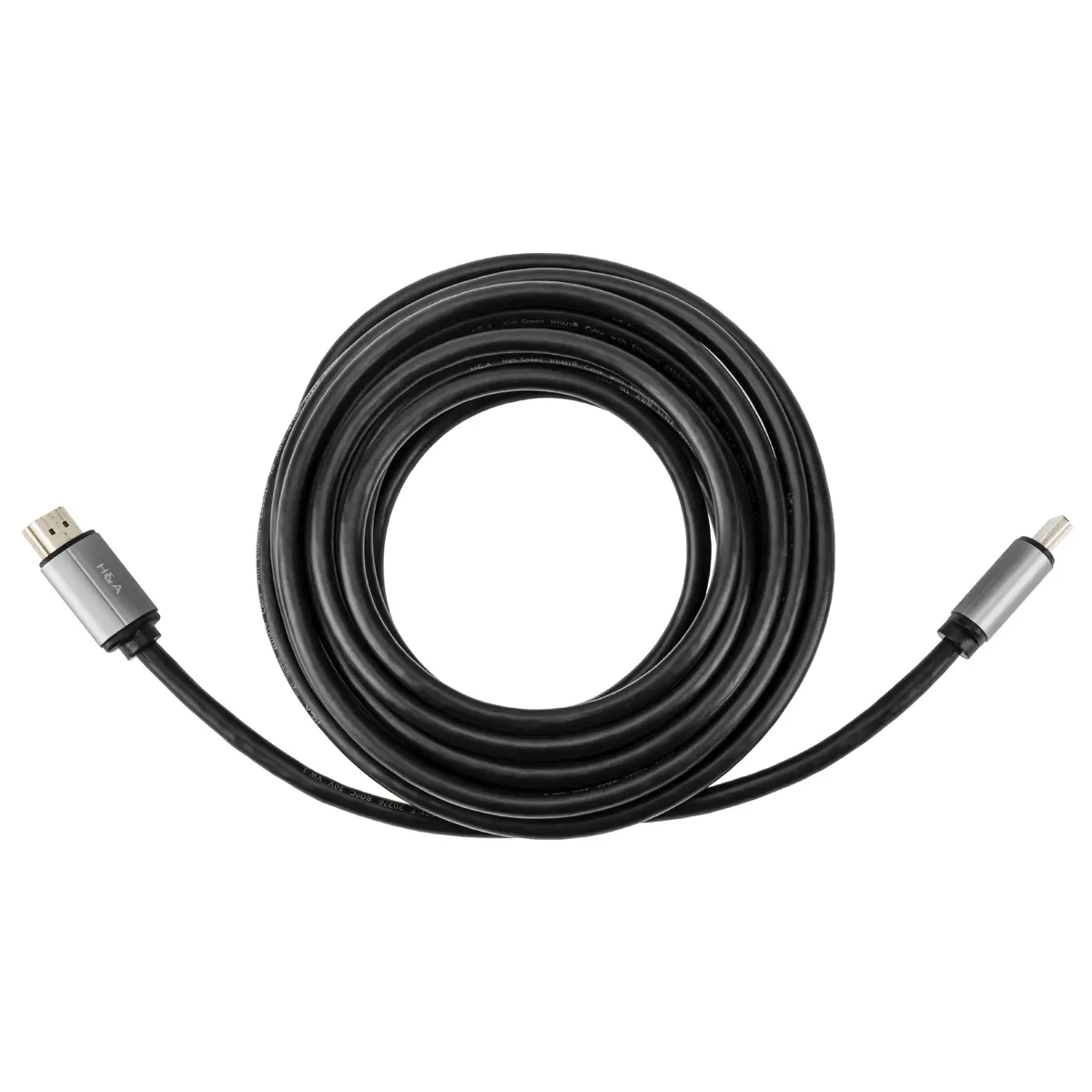 H&A High-Speed HDMI 2.0 Cable with Ethernet, Gold Series, 15ft Audio & Video Accessories