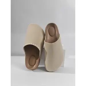 Women's Thick Sole Boken Half, Winter Half Slipper, Classic Design, Comfortable & Stylish, Perfect Outdoor Activities