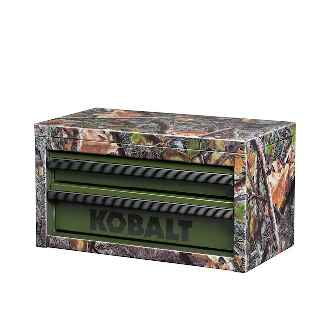 Kobalt Portable Green Camo Mini Toolbox 10.83-in W x 5.91-in H x 5.91-in D 2-Drawer Steel Tool Box