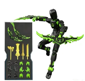 3D Printed Movable Doll Toy Robot with Multiple Posture Shapes Collectible Level Desktop Ornament Assembly Required Figure Action party game Multi-Functional Decoration Poseable home decor Articulation toy display desktop ornament gift office desktop de