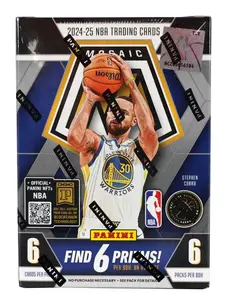 1 (ONE) 2024/25 Panini Mosaic Basketball 6-Pack Blaster Box
