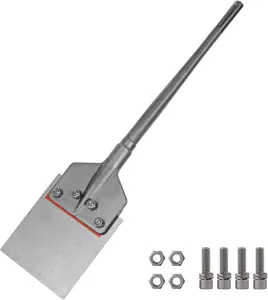 SDS-Max Shank 6 Inch Floor Scraper Chisel Bit - 6" Wide  Scraper 25" Long Alloy Steel Jack Hammer Drill Bit -  for Tile Wallpaper Thinset Hardwood Adhesive Glue Linoleum