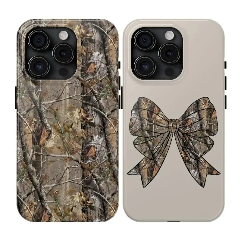 Realtree Camouflage Custom Phone Cases for iPhone 17/16/15/14/13/12/11 Pro Max/Pro Plus, Rubber Tough Bumper Hard Shell, Impact-Resistance, Durable, Glossy Finish, Holiday Gift for Country Core Streetwear Fans
