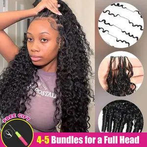 [NEW ARRIVAL] ISEE HAIR Crochet Human Hair Natural Black & Highlight Burmese Curly Designed for Miracle Knots Pre Separated 50g/Pack Knotless Boho Braids Vacation Hair Plush Texture Time Saving Wear #ISEECrochetNewArrivals #SummerVibes
