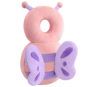 Baby Walker Head Protector – Adjustable Toddler Safety Backpack, Baby Head Protection Pad for Crawling, Falling, and Walking, Pink Butterfly