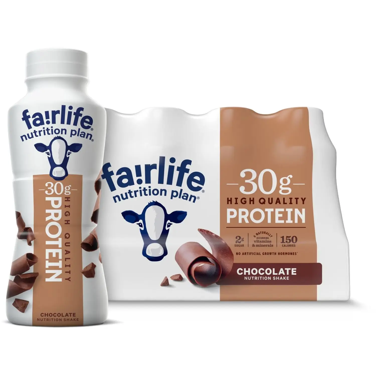 Fairlife Nutrition Plan High Protein Shake - Gluten Free, 30g Protein, Chocolate Flavor, Low Sugar, 11.5 fl. oz. Cupboard-Stable Ambient Vitamin Drink for Adults, 12 Bottles, Dietary Protein, Protein Shakes