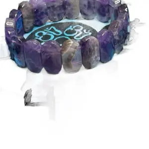 Women's Beaded Amethyst Bracelet - Natural Purple Gemstone Jewelry for Adults, Meditation, Alleviating Insomnia, Clarity and Focus