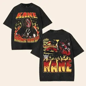 WWE Kane acid Wash T-Shirt Vintage oversized Graphic Design | Iconic Wrestling Print | Classic Fan Apparel Cotton Fabric men clothing funny tshirt vintage clothing Menswear Soft unisex casual top shirt wwe fan Gamis Streetwear