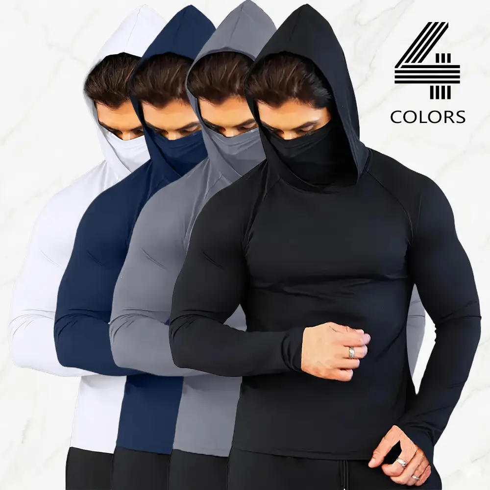 Men's Slim-Fit Long-Sleeve Lightweight Casual Pullover Hoodie - Menswear, Sweatshirts, UV Protection, Soft, Breathable, Classic, Versatile, Machine Washable, Summer Top for Multiple Occasions.Summervibes