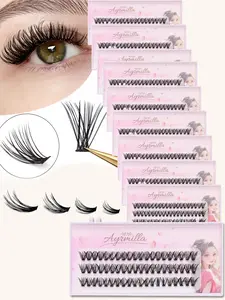 Wholesale available: 5 boxes of high-capacity false eyelashes, 10–12 mm single cluster, 40D natural lashes; multiple boxes available for supply. Suitable for parties, nightclubs, and everyday work meetings. Short, dense false eyelashes provide an extensio