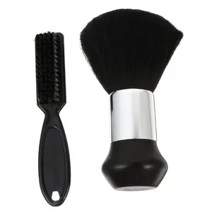 2pcs Haircut Salon Barber Cleaning Brush Set Shaving Powder Duster Hair Duster Brush Hairdressing Barber Neck Beauty Products Manual Shaver