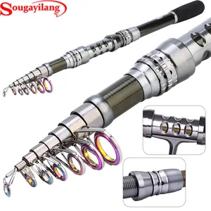 Sougayilang 6-10.8FT Carbon Fiber Telescopic Fishing Rod - High-Performance Fishing Rod with Metal Reel and Ceramic Guide Rings for Outdoor Fishing Mechanical Lure