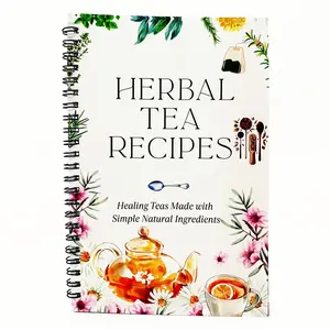Cool tea recipe, A5 size, healthy natural ingredients, easy to use instructions, suitable for home brewing Cooking