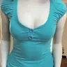 Women's Plain Button Tee Casual V-Neck Short Sleeve T-shirt for Summer, Women's Top for Daily Wear, Everyday T Shirt