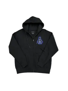 ALLSTARR LA Blue Burst Rhinestone Zip-Up Hoodie